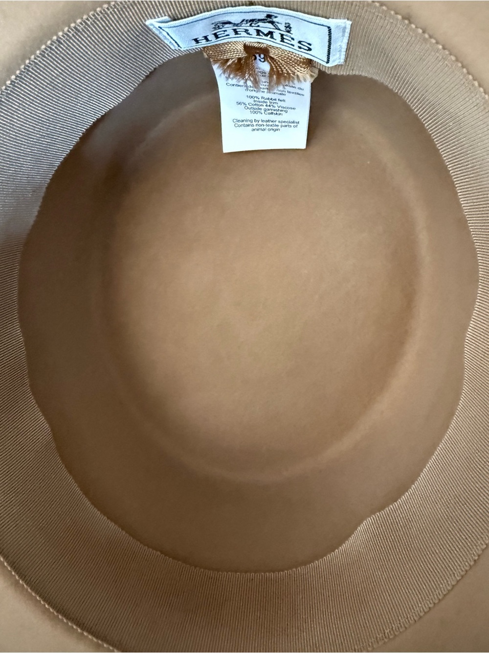 Hermes Hampton Hat with Kelly Belt in Gold - Picture 3 of 5